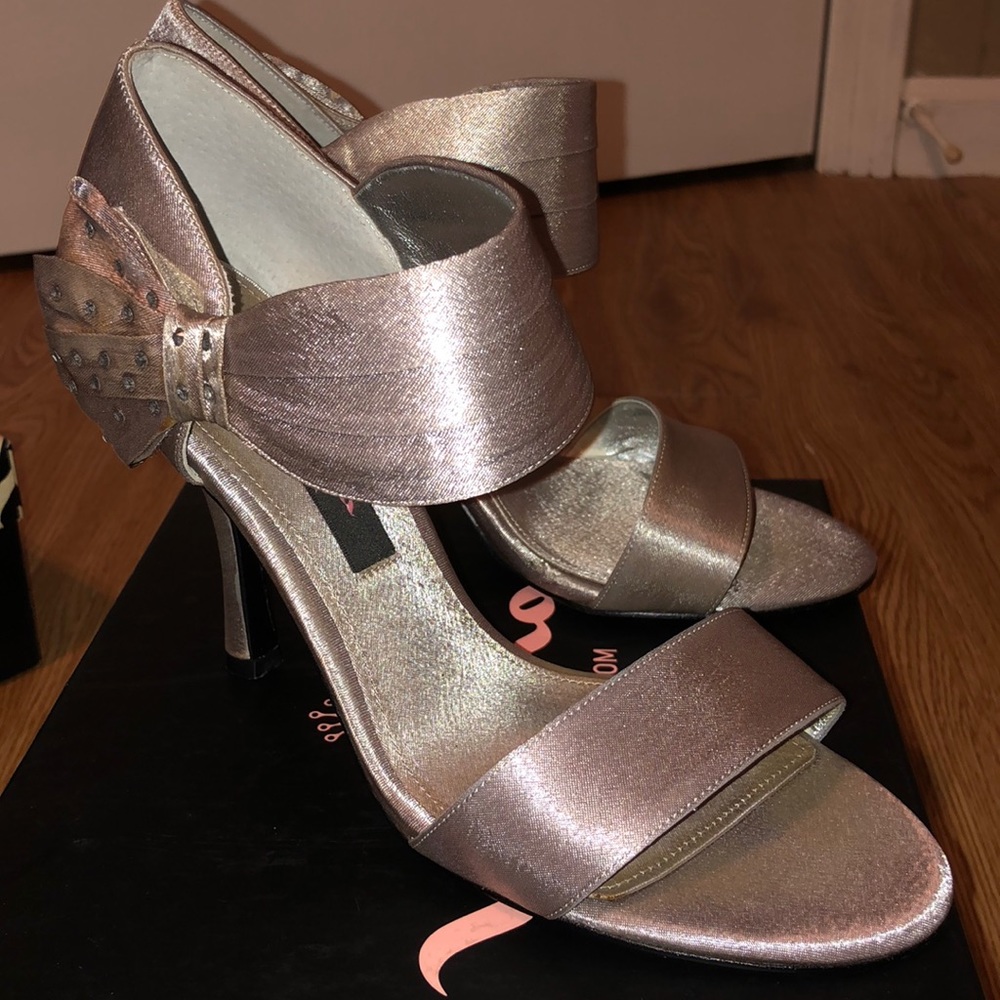 Silver formal heels